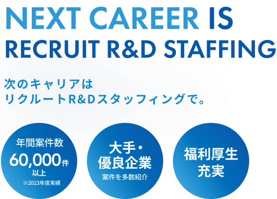 次のキャリアはリクルートR&Dスタッフィングで。